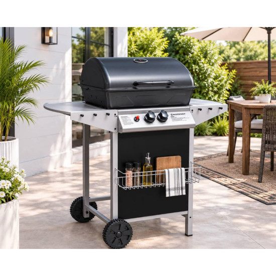 Réchaud Barbecue à Gaz de 2 Foyers Westpoint