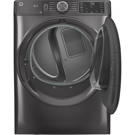 GFD55ESPNDG -  7.8 Cuft. Capacity Smart Front Load Electric Dryer with Sanitize - Grey by General Electric	