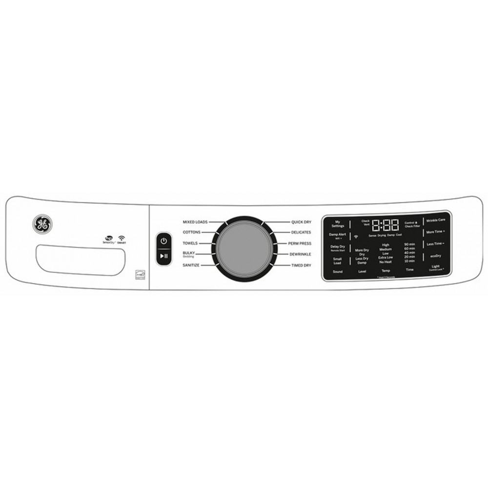 GFD55ESSNWW 7.8 Cuft. Sécheuse Electrique Intelligente à Chargement
