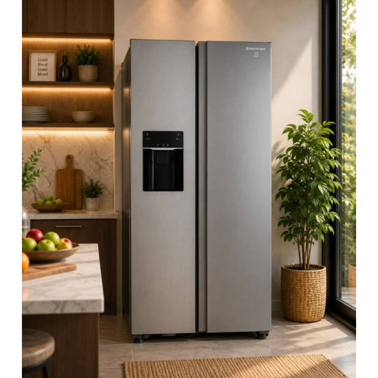 Réfrigérateur-distributeur à deux portes côte à côte de 18 pieds Cube- Acier Inoxydable par Westpoint