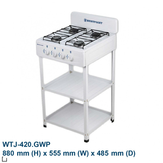 Cuisinière à Gaz Propane de 4 Foyers Monté sur Pieds Westpoint