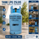 Tank Gaz Propane Vide 25lbs, Tête Vissée