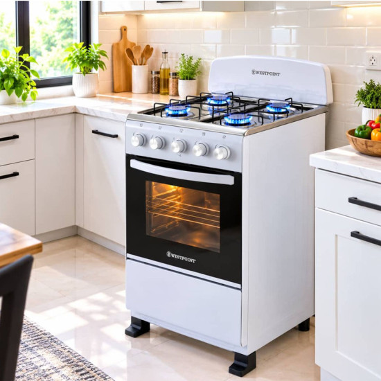 Cuisinière à Gaz 20 Pouces à 4 Brûleurs- Blanc par Westpoint