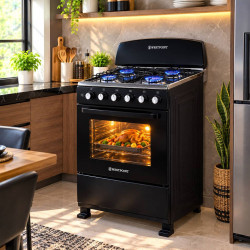 Cuisinière à Gaz 30 Pouces à 6 Brûleurs- Noir par Westpoint