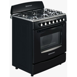 Cuisinière à Gaz 30 Pouces à 6 Brûleurs- Noir par Westpoint