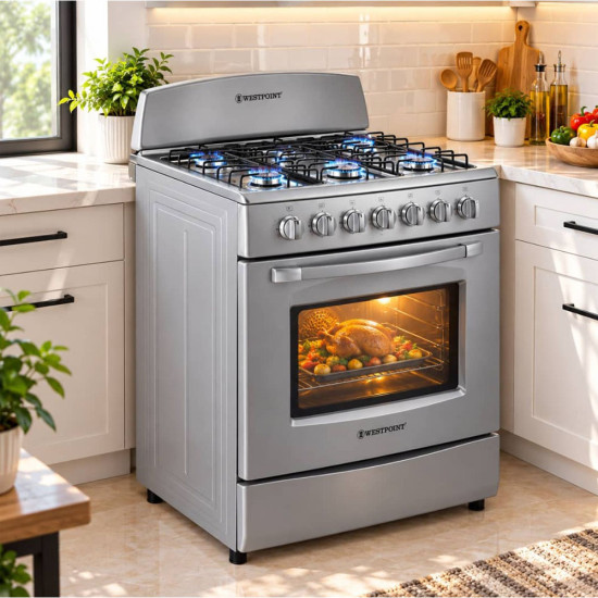 Cuisinière à Gaz 30 Pouces à 6 Brûleurs- Inoxydable par Westpoint