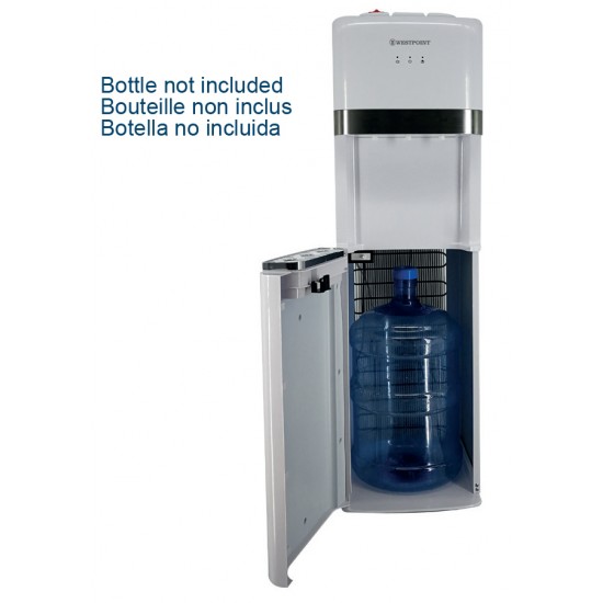 Distributeur d'eau Froide ou Chaude - Inox/ Noir - Gallon en Bas Westpoint