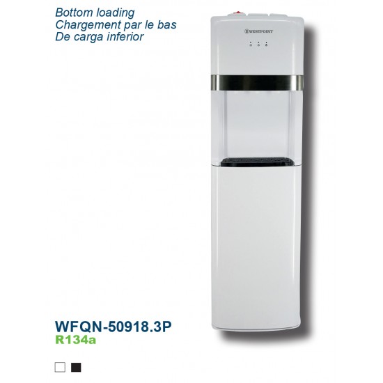 Distributeur d'eau Froide ou Chaude - Inox/ Noir - Gallon en Bas Westpoint