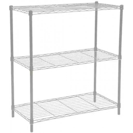 XM_201 - Rayonnage en Fil d'acier à 3 Niveaux 60 kg/ Étagère - Gris