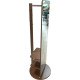 Miroir sur Pied Pivotant avec Cadre Marron