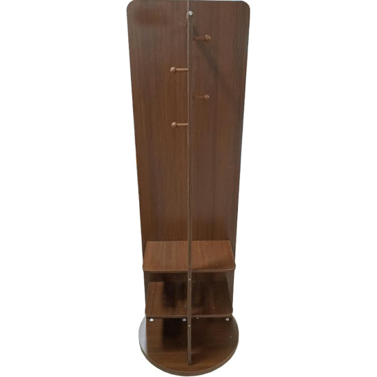 Miroir sur Pied Pivotant avec Cadre Marron