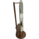 Miroir sur Pied Pivotant avec Cadre Marron