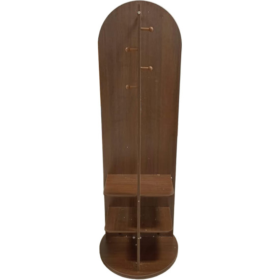 Miroir sur Pied Pivotant avec Cadre Marron