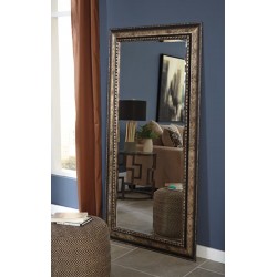 A8010083 - Dulal Floor Accent Mirror - Antique Silver Finish