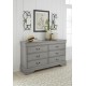 B394 - Kordasky Jeu de Chambre à Ccoucher Traîneau 5 Pièces Queen Size (1 Lit - 1 Commode - 2 Tables de Chevet - 1 Miroir) - Gris par Ashley Furniture