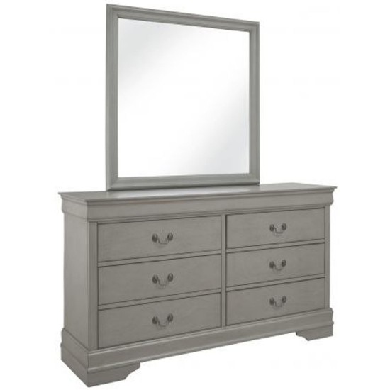 B394 - Kordasky Jeu de Chambre à Ccoucher Traîneau 5 Pièces Queen Size (1 Lit - 1 Commode - 2 Tables de Chevet - 1 Miroir) - Gris par Ashley Furniture