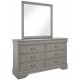 B394 - Kordasky Jeu de Chambre à Ccoucher Traîneau 5 Pièces Queen Size (1 Lit - 1 Commode - 2 Tables de Chevet - 1 Miroir) - Gris par Ashley Furniture