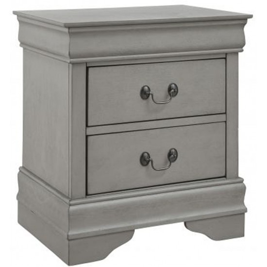 B394 - Kordasky Jeu de Chambre à Ccoucher Traîneau 5 Pièces Queen Size (1 Lit - 1 Commode - 2 Tables de Chevet - 1 Miroir) - Gris par Ashley Furniture