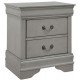B394 - Kordasky Jeu de Chambre à Ccoucher Traîneau 5 Pièces Queen Size (1 Lit - 1 Commode - 2 Tables de Chevet - 1 Miroir) - Gris par Ashley Furniture