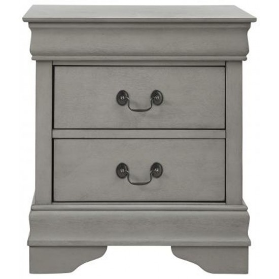 B394 - Kordasky Jeu de Chambre à Ccoucher Traîneau 5 Pièces Queen Size (1 Lit - 1 Commode - 2 Tables de Chevet - 1 Miroir) - Gris par Ashley Furniture