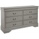 B394 - Kordasky Jeu de Chambre à Ccoucher Traîneau 5 Pièces Queen Size (1 Lit - 1 Commode - 2 Tables de Chevet - 1 Miroir) - Gris par Ashley Furniture