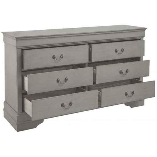 B394 - Kordasky Jeu de Chambre à Ccoucher Traîneau 5 Pièces Queen Size (1 Lit - 1 Commode - 2 Tables de Chevet - 1 Miroir) - Gris par Ashley Furniture