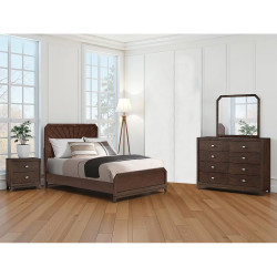 Jeu de Chambre à Coucher Tandisport 5 Pièces Format Queen (1 Lit- 1 Commode- 1 Miroir- 2 Tables de Chevet) – Brun Foncé par Ashley Furniture
