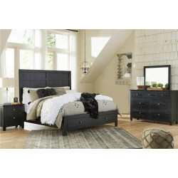 B746 - Noorbrook - Panel Bedroom Set King Size (1 Bed - 2 Nightstands - 1 Dresser - 1 Mirror) by Ashley Furniture
