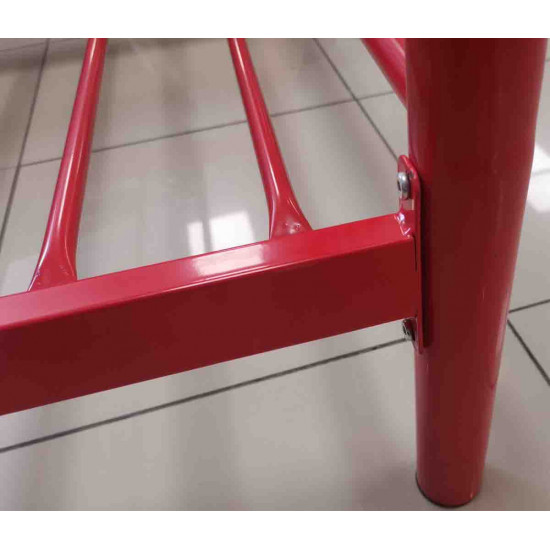 1111T - Twin Bed - 50 X 1.0 mm Steel Tube - Red	