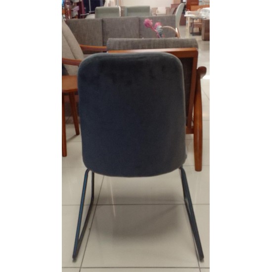 Amazing - Dining Chair Velvet Cover With Metal Tube - Grey			