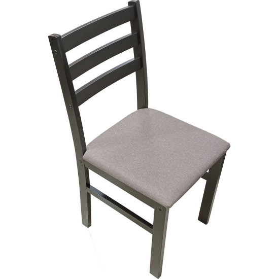 Dinette de 5 Pièces (1 Table - 4 Chaises avec Coussin)- Dark Walnut
