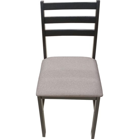 Dinette de 5 Pièces (1 Table - 4 Chaises avec Coussin)- Dark Walnut