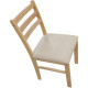 Dinette Cocco de 7 Pièces (1 Table et 6 Chaises avec Coussins) - Naturel