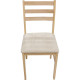 Dinette Cocco de 7 Pièces (1 Table et 6 Chaises avec Coussins) - Naturel