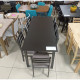 Dinette de 9 Pièces (1 Table - 8 Chaises avec Coussin)- Dark Walnut