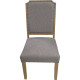 Dinette en Marbre de 9 Pièces (1 Table et 8 Chaises avec Coussins) - Chêne Véritable à Motif Floral Doré