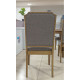 Dinette en Marbre de 9 Pièces (1 Table et 8 Chaises avec Coussins) - Chêne Véritable à Motif Floral Doré