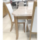 Dinette en Marbre 9 Pièces (1 Table et 8 Chaises avec Coussins) - Nuage/Véritable Fleur Dorée