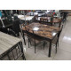 Daniels - Dinette de 5 Pièces (1 Table - 4 Chaises) Brun	