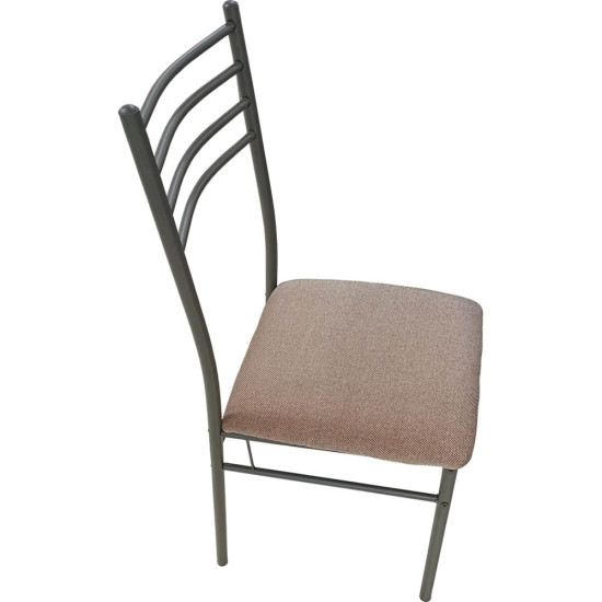 Dinette Hester 5 Pièces (1 Table- 4 Chaises) - Marron
