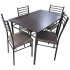 Dinette Hester 5 Pièces (1 Table- 4 Chaises) - Marron