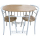 Dinette de Petit-déjeuner Valby 3 Pièces (1 Table - 2 Chaises)- Blanc