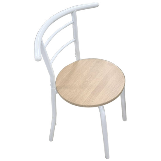 Dinette de Petit-déjeuner Valby 3 Pièces (1 Table - 2 Chaises)- Blanc
