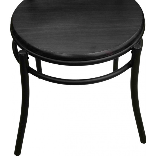 Dinette de 5 Pièces (1 Table Ronde - 4 Chaises)- Mocha