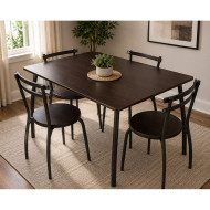 26286B-5 - Dinette de 5 Pièces (1 Table - 4 Chaises) Moca	