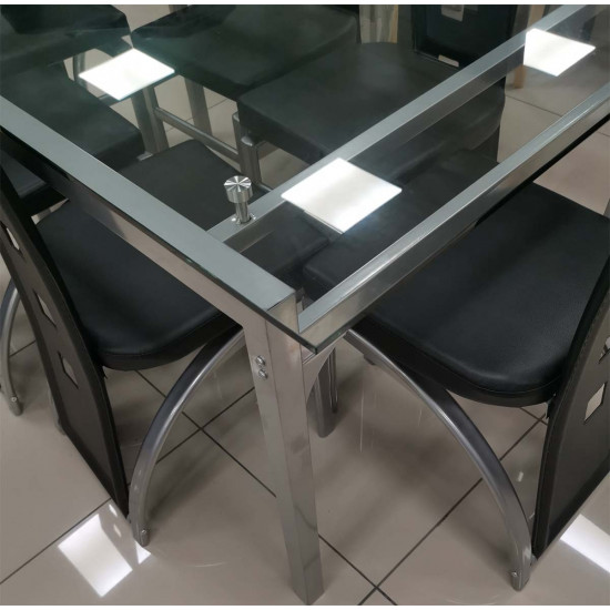 DS26313 - Dinette de 7 Pièces  (1 Table en Vitre - 6 Chaises)