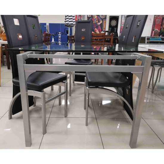 DS26313 - Dinette de 7 Pièces  (1 Table en Vitre - 6 Chaises)