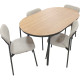 Jeu de Table à Manger de 5 Pièces (1 Table + 4 Chaises)