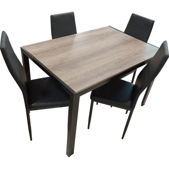 Dinette de 5 Pièces(1 Table- 4 Chaises)