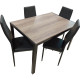 Dinette de 5 Pièces(1 Table- 4 Chaises)